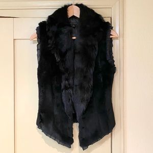 Gently used rabbit fur vest
